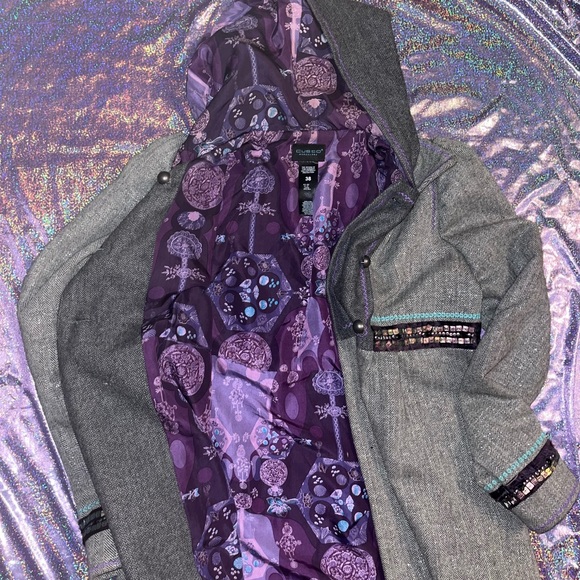 Custo Barcelona size 38 gray tweed embellished - Picture 5 of 8